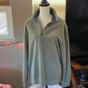 Arrow Men's Olive Zip-Up Sweatershirt